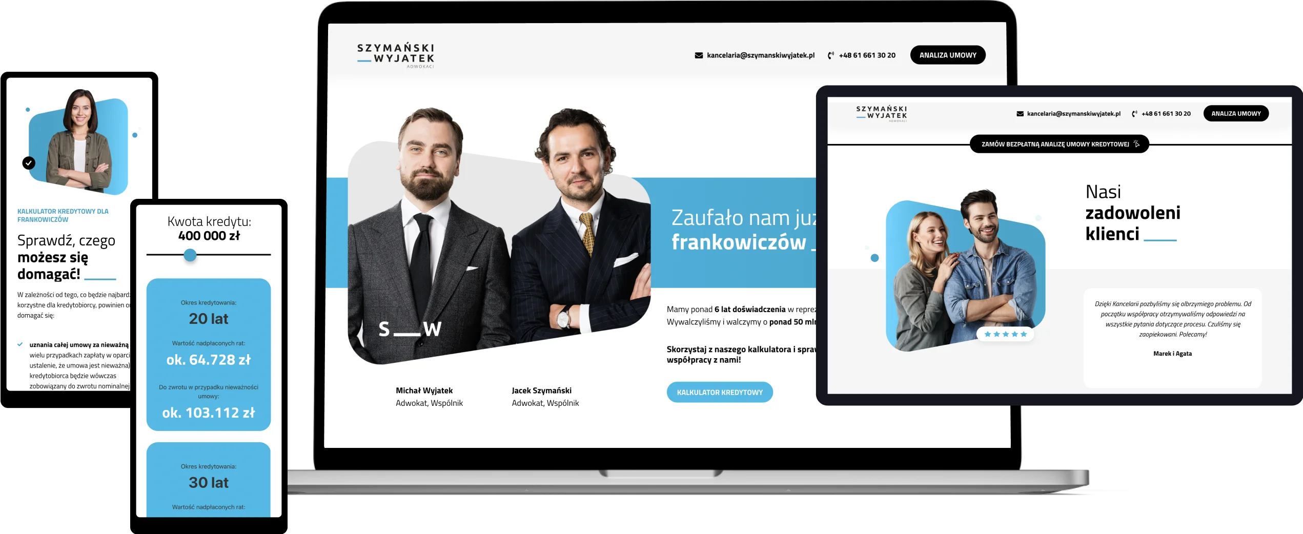 Responsywny landing page dla kancelarii