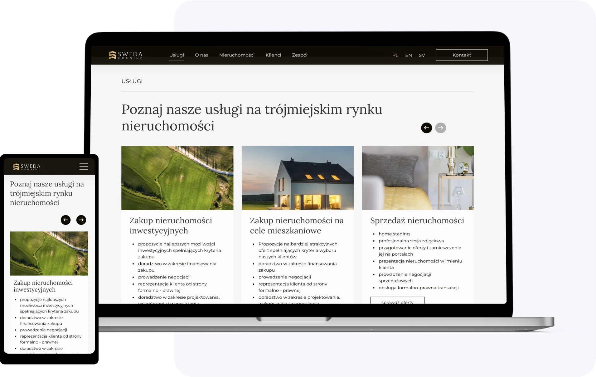 strona dla agencji nieruchomości