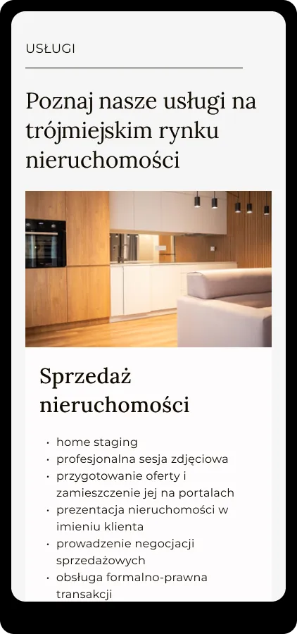 strona dla agencji nieruchomości