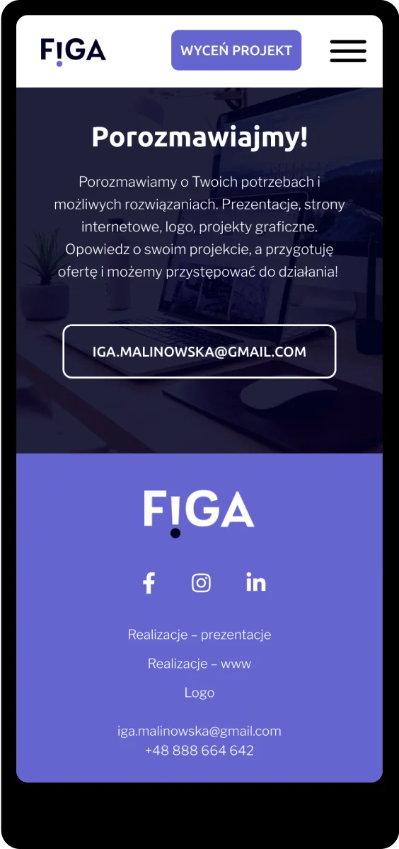 Figa by Iga - studio graficzne widoki mobilne