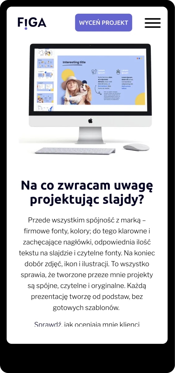 Figa by Iga - studio graficzne widoki mobilne