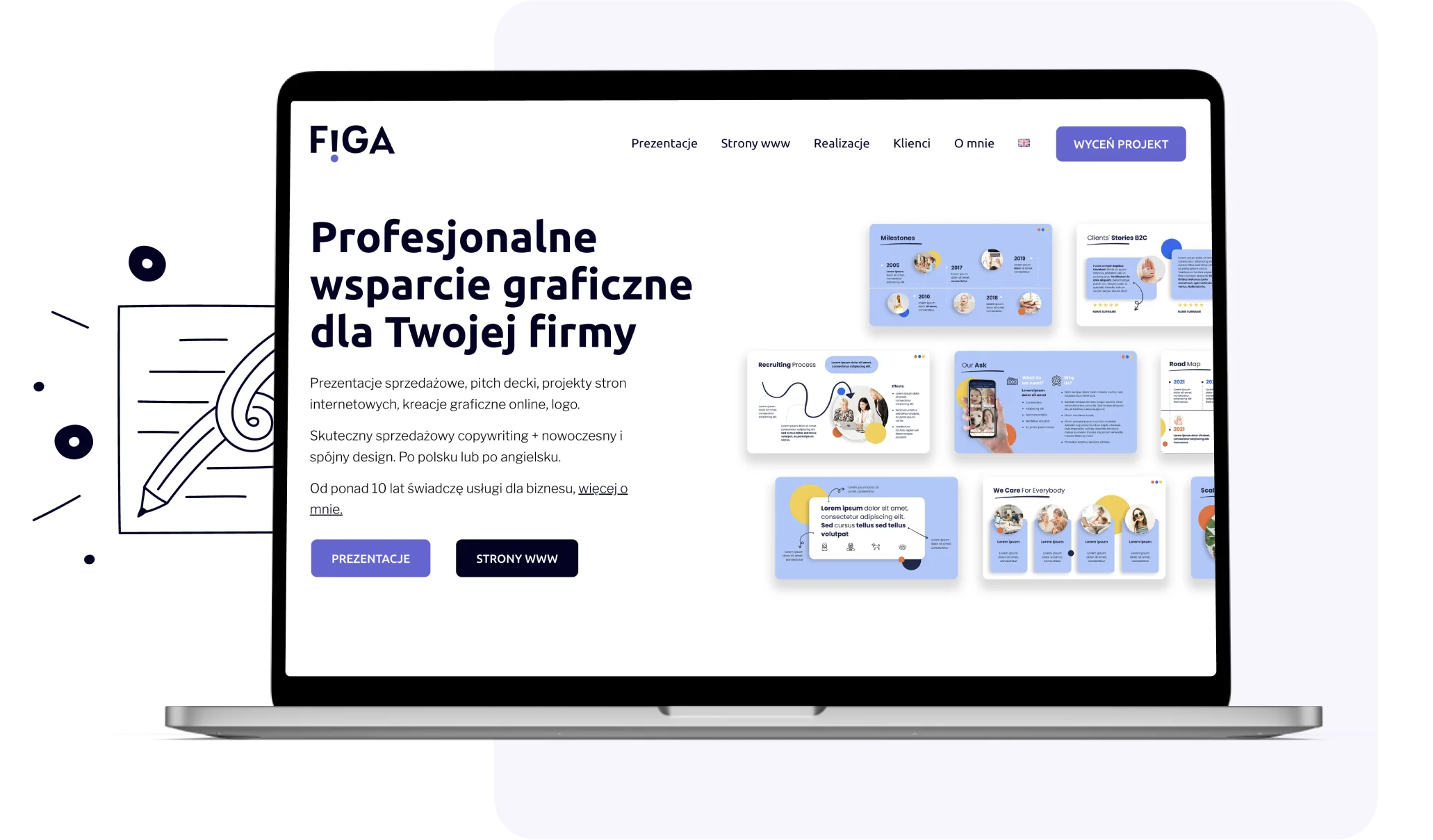 strona dla grafika - projekt www