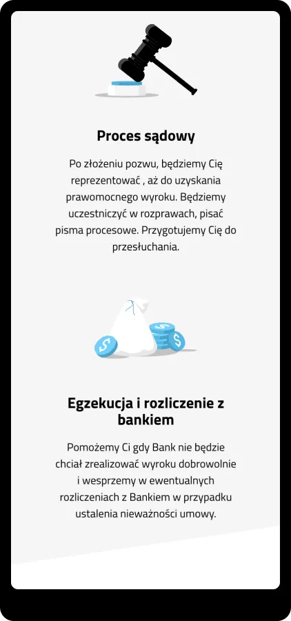 Strona dla kancelarii - widok mobilny