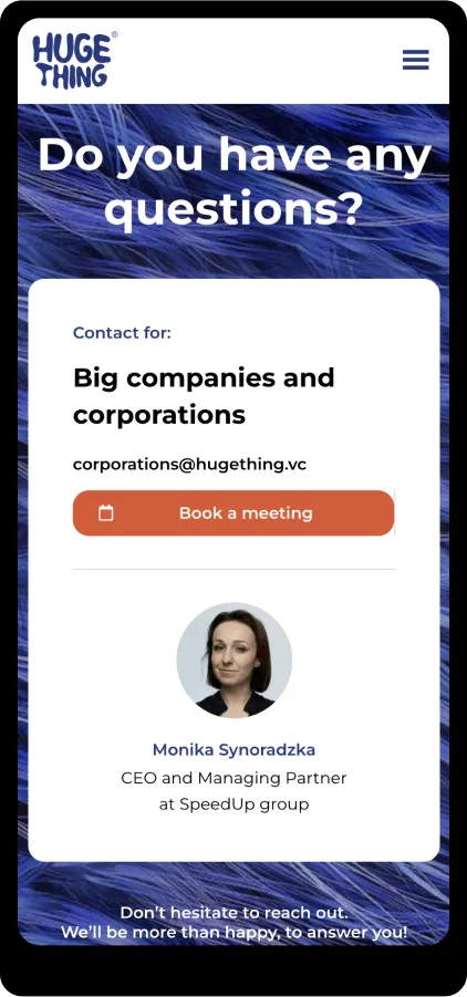 Strona www - branża startup'owa