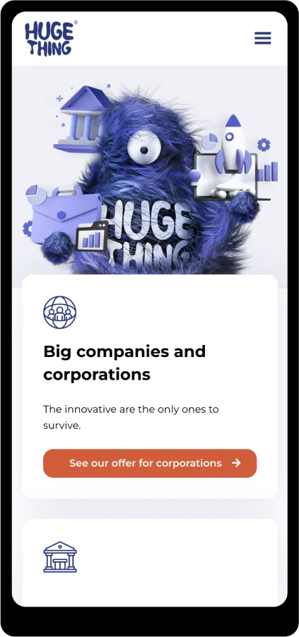 Strona www - branża startup'owa