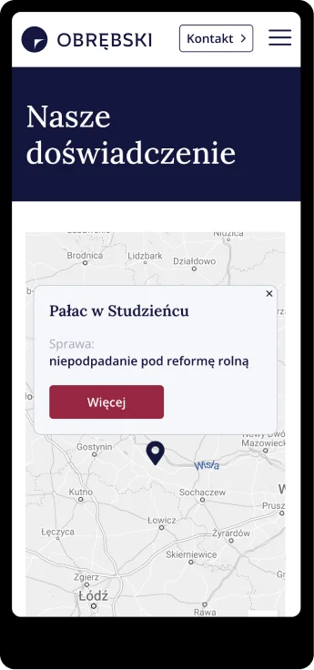 Strona www dla kancelarii - widoki mobilne
