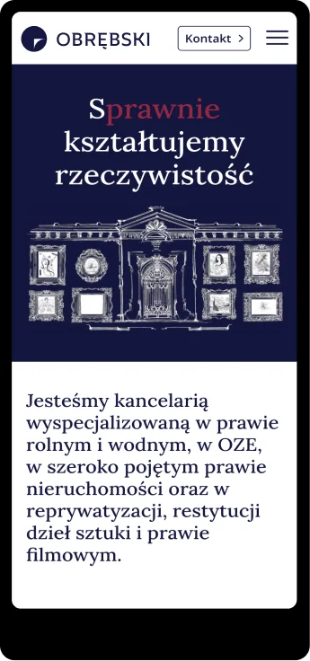 Strona www dla kancelarii - widoki mobilne