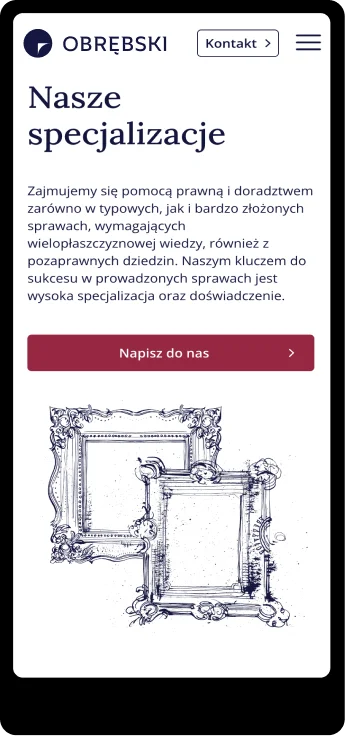 Strona www dla kancelarii - widoki mobilne