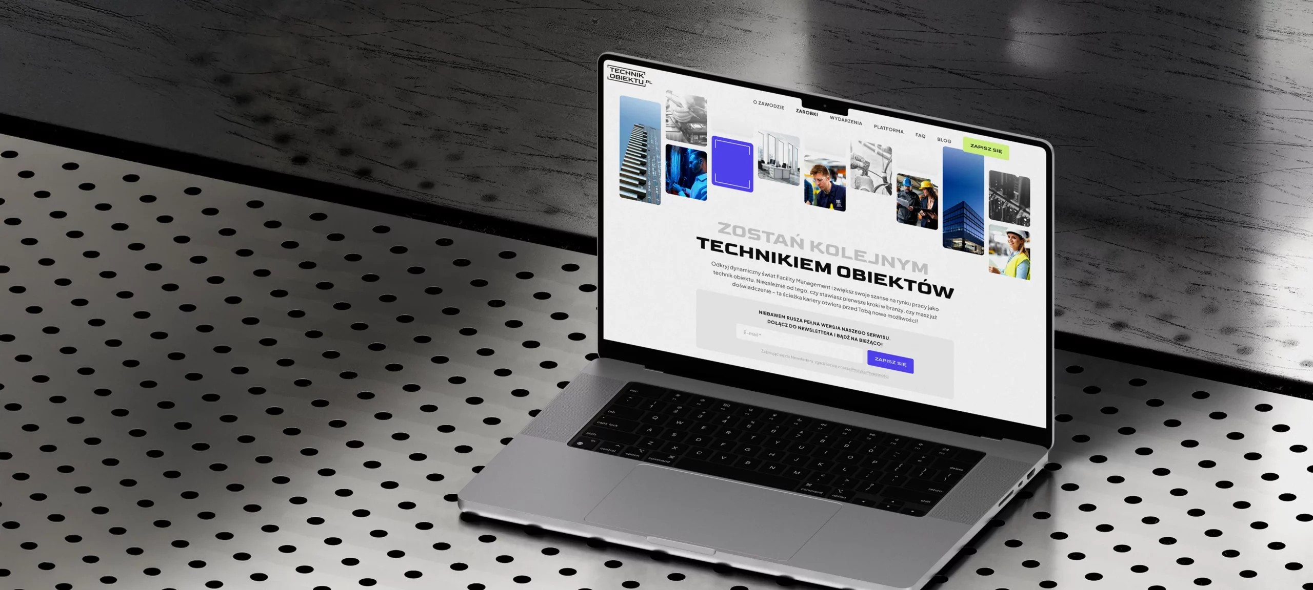 Landing page do zbierania leadów TechnikObiektu — projekt strony głównej