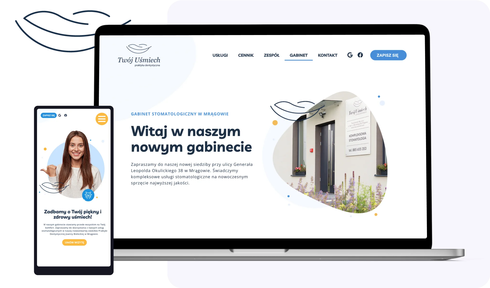 Strona internetowa dla gabinetu stomatologicznego